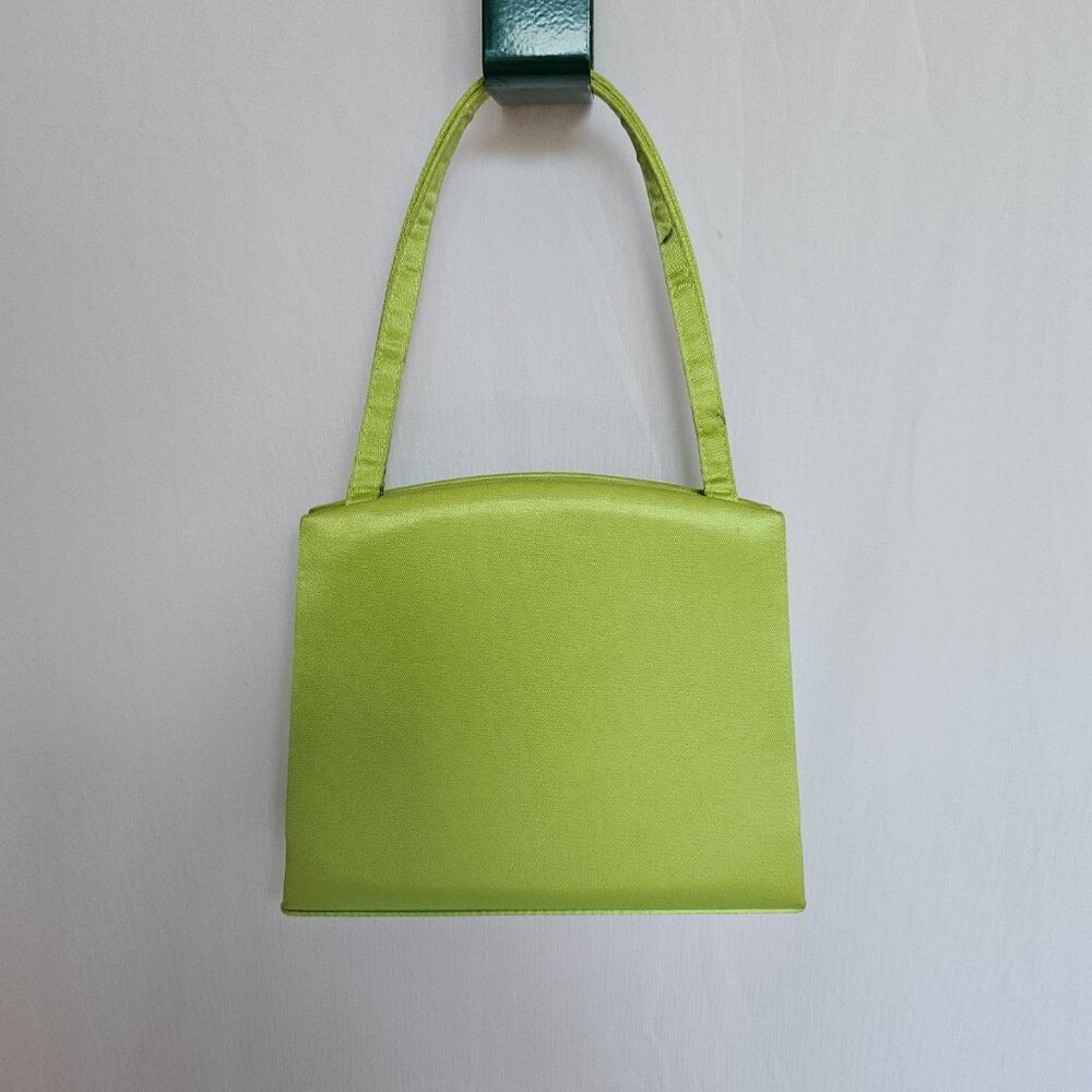 PRESTON & YORK Lime Green Butterfly Jeweled Purse, Prom / Evening / Cocktail - Picture 7 of 11